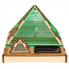 Colored Drawing DIY VeneerCheops Pyramid with Automatic Solar LED Light Sensation Romantic Gift for Valentine's Day