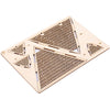 Colored Drawing DIY VeneerCheops Pyramid with Automatic Solar LED Light Sensation Romantic Gift for Valentine's Day