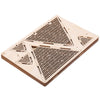 Colored Drawing DIY VeneerCheops Pyramid with Automatic Solar LED Light Sensation Romantic Gift for Valentine's Day