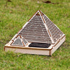 Colored Drawing DIY VeneerCheops Pyramid with Automatic Solar LED Light Sensation Romantic Gift for Valentine's Day