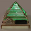 Colored Drawing DIY VeneerCheops Pyramid with Automatic Solar LED Light Sensation Romantic Gift for Valentine's Day