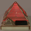 Colored Drawing DIY VeneerCheops Pyramid with Automatic Solar LED Light Sensation Romantic Gift for Valentine's Day
