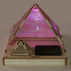 Colored Drawing DIY VeneerCheops Pyramid with Automatic Solar LED Light Sensation Romantic Gift for Valentine's Day