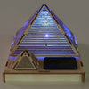 Colored Drawing DIY VeneerCheops Pyramid with Automatic Solar LED Light Sensation Romantic Gift for Valentine's Day