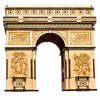 Colored Drawing DIY Veneer Arch of Triumph with Automatic Solar LED Light Sensation Romantic Gift for Valentine's Day
