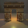 Colored Drawing DIY Veneer Arch of Triumph with Automatic Solar LED Light Sensation Romantic Gift for Valentine's Day