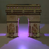 Colored Drawing DIY Veneer Arch of Triumph with Automatic Solar LED Light Sensation Romantic Gift for Valentine's Day