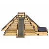 Colored Drawing DIY Veneer Mayan Pyramid with Automatic Solar LED Light Sensation Romantic Gift for Valentine's Day