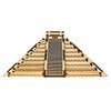 Colored Drawing DIY Veneer Mayan Pyramid with Automatic Solar LED Light Sensation Romantic Gift for Valentine's Day