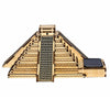 Colored Drawing DIY Veneer Mayan Pyramid with Automatic Solar LED Light Sensation Romantic Gift for Valentine's Day