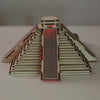 Colored Drawing DIY Veneer Mayan Pyramid with Automatic Solar LED Light Sensation Romantic Gift for Valentine's Day