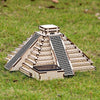 Colored Drawing DIY Veneer Mayan Pyramid with Automatic Solar LED Light Sensation Romantic Gift for Valentine's Day