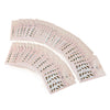 50pcs Stylish Art Tips Feather Water Transfers Nail Sticker for Ladies
