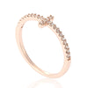 Cross Design Rinestone Embellished Ring for Ladies