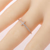 Cross Design Rinestone Embellished Ring for Ladies