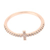 Cross Design Rinestone Embellished Ring for Ladies