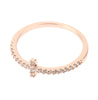 Cross Design Rinestone Embellished Ring for Ladies