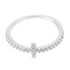 Cross Design Rinestone Embellished Ring for Ladies
