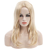 Glossy Layered Natural Straight Side Bang Synthetic Stylish Women's Easy Care Blonde Long Hair Wig