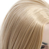 Glossy Layered Natural Straight Side Bang Synthetic Stylish Women's Easy Care Blonde Long Hair Wig