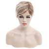 Spiffy Inclined Bang Capless Mixed Color Natural Wavy Charming Synthetic Short Wig For Women