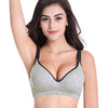Cotton Pure Color Breathable Wire Free Nursing Bra for Pregnant Women