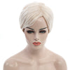Side Bang Ash Blonde Short Straight Elegant Synthetic Stylish Capless Wig For Women