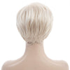Side Bang Ash Blonde Short Straight Elegant Synthetic Stylish Capless Wig For Women
