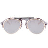 Chic Vintage Unisex Sunglasses Round Frame Colored Coating Eye Wear