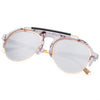 Chic Vintage Unisex Sunglasses Round Frame Colored Coating Eye Wear
