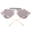 Chic Vintage Unisex Sunglasses Round Frame Colored Coating Eye Wear