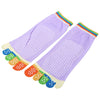 Skidproof Five Toe Yoga Cotton Socks with Anti-slip Granules for Women