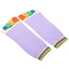 Skidproof Five Toe Yoga Cotton Socks with Anti-slip Granules for Women
