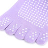 Skidproof Five Toe Yoga Cotton Socks with Anti-slip Granules for Women