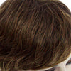 Fluffy Inclined Bang Brown Mixed Short Wavy Noble Synthetic Stylish Capless Wig For Women