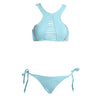 Fashionable Halter  Hollow out Two-piece Separate Low Waist Swimwear for Women