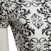 Vintage Jewel Collar Short Sleeve Printed A-Line Ball Gown Dress for Women