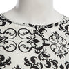 Vintage Jewel Collar Short Sleeve Printed A-Line Ball Gown Dress for Women