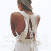 Sexy V-neck Sleeveless Hollow Out Lace Patchwork Design Solid Color Jumpsuit for Women