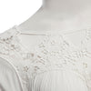 Fresh Style Scoop Collar Half Sleeve Lacework Design Loose-Fitting Beach Blouse for Women