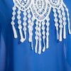 Chic V-Neck Batwing Sleeve Lacework Chiffon Beach Blouse for Women