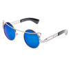 Vintage Fashion Circle Cat Eye Colored Coating Sunglasses UV400