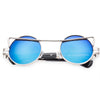 Vintage Fashion Circle Cat Eye Colored Coating Sunglasses UV400