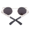 Vintage Fashion Circle Cat Eye Colored Coating Sunglasses UV400