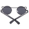 Vintage Fashion Circle Cat Eye Colored Coating Sunglasses UV400