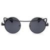 Vintage Fashion Circle Cat Eye Colored Coating Sunglasses UV400