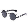 Vintage Fashion Circle Cat Eye Colored Coating Sunglasses UV400