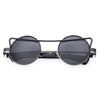 Vintage Fashion Circle Cat Eye Colored Coating Sunglasses UV400