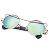 Vintage Fashion Circle Cat Eye Colored Coating Sunglasses UV400