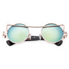 Vintage Fashion Circle Cat Eye Colored Coating Sunglasses UV400